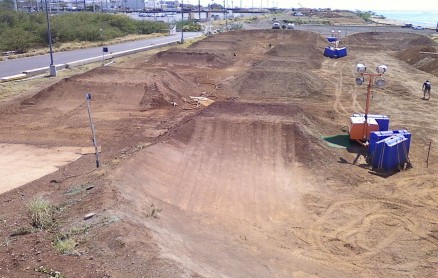 Sandbox BMX track at Sand Island, Honolulu, O'ahu... Work in progress but soon to be complete!
