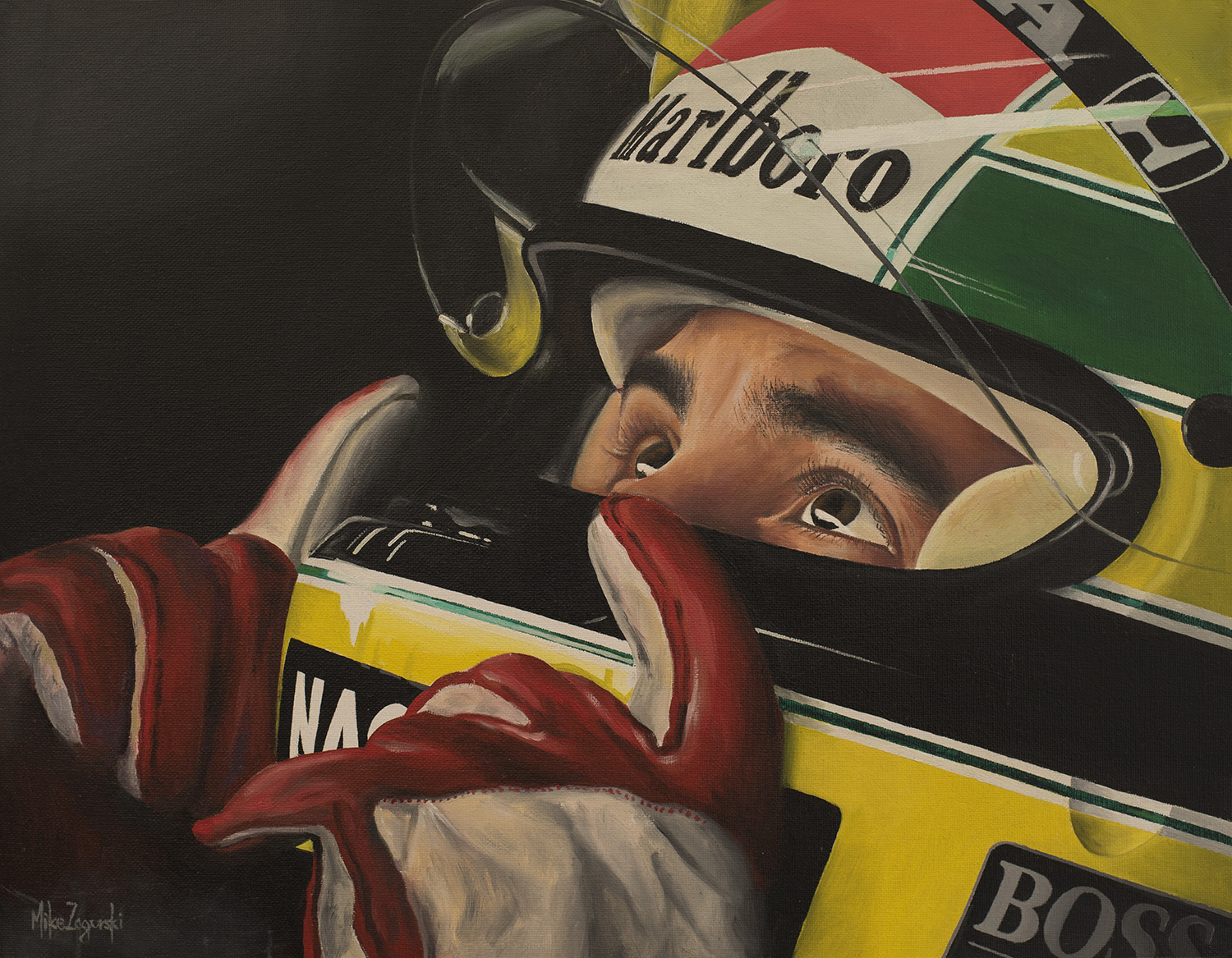 ORIGINAL] Ayrton Senna – Mike Zagorski Artwork